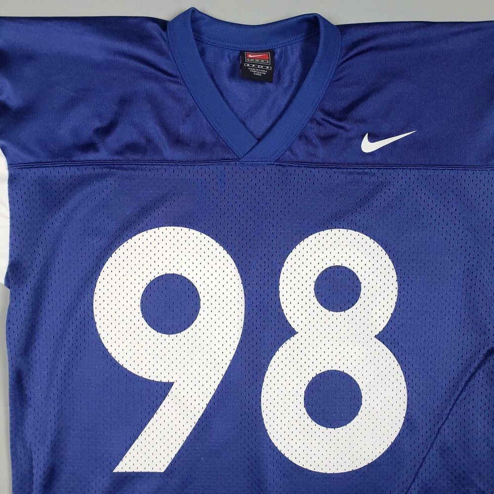 Vintage Nike Indianapolis Colts Jersey Men Size Small Blue Mathis #98 3/4 Sleeve - Picture 3 of 15